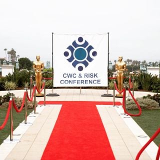 C.W.C. and Risk Conference red carpet entrance